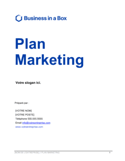 Business-in-a-Box's Plan Marketing