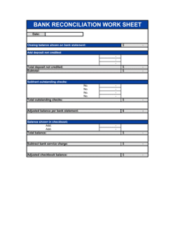 Business-in-a-Box's Bank Reconciliation Template