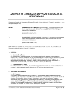 Acuerdo de licencia de software orientado al licenciatario