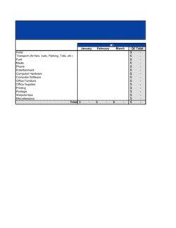 Business-in-a-Box's Expense Statement_Monthly - Quarterly - Yearly Template