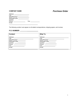 Business-in-a-Box's Purchase Order Template