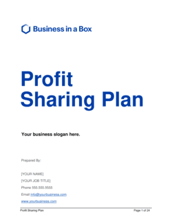 Business-in-a-Box's Profit Sharing Plan Template