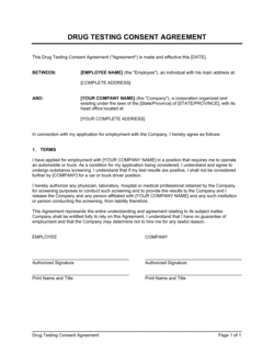 Business-in-a-Box's Drug Testing Consent Agreement Template