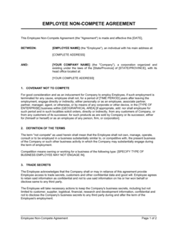 Business-in-a-Box's Employee Non-Compete Agreement Template