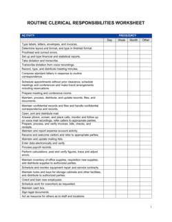 Business-in-a-Box's Worksheet_Routine Clerical Responsibilities Template