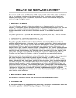 Business-in-a-Box's Mediation and Arbitration Agreement Template