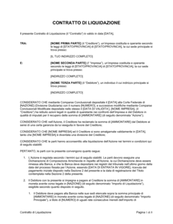 Business-in-a-Box's Contratto di liquidazione