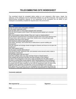 Business-in-a-Box's Worksheet_Telecommuting Template