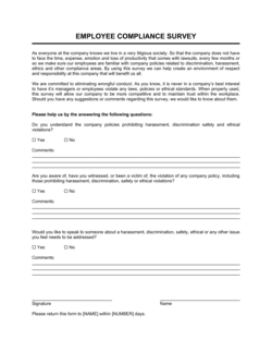 Business-in-a-Box's Employee Compliance Survey Template