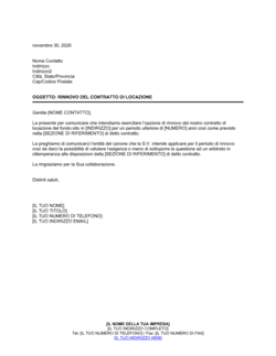 Business-in-a-Box's Esercizio dell'opzione di rinnovo del contratto di locazione