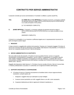 Business-in-a-Box's Contratto per servizi amministrativi 3