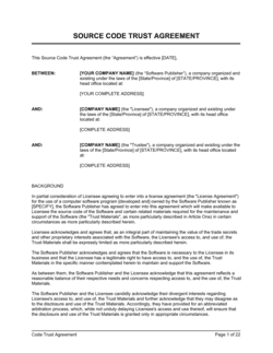 Business-in-a-Box's Source Code Trust Agreement 2 Template