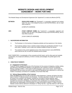 Business-in-a-Box's Website Design Agreement Template