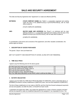 Business-in-a-Box's Security Agreement Covering Consumer Goods Template