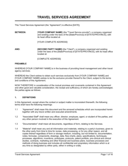 Business-in-a-Box's Travel Services Agreement Template