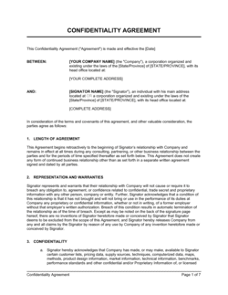 Business-in-a-Box's Confidentiality Agreement for Consultants, Contractors Template