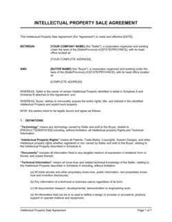 Business-in-a-Box's IP Sale Agreement Template