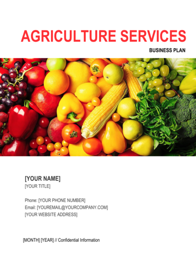 Business-in-a-Box's Agriculture Services Business Plan 2 Template
