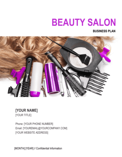 Business-in-a-Box's Beauty Salon Business Plan 3 Template