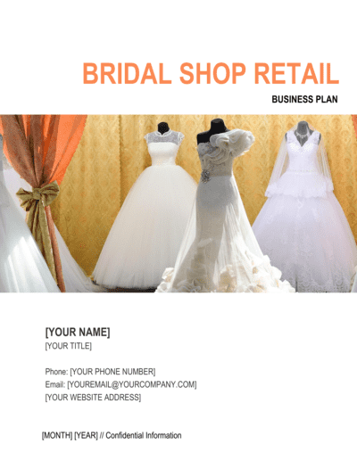 Business-in-a-Box's Bridal Shop Retail Plan Template