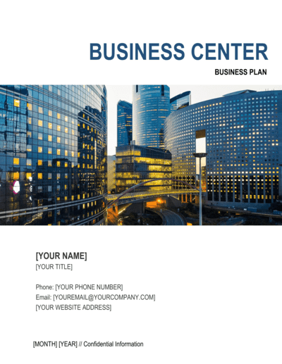 Business-in-a-Box's Business Center Business Plan Template