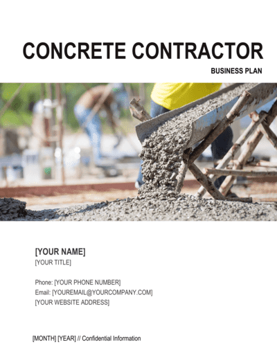 Business-in-a-Box's Concrete Contractor Business Plan Template