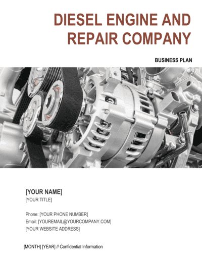 Business-in-a-Box's Diesel Engine and Repair Company Business Plan Template