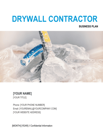 Business-in-a-Box's Drywall Contractor Business Plan Template