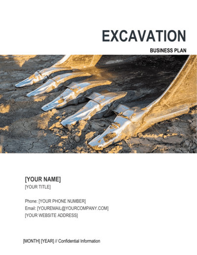 Business-in-a-Box's Excavation Contractor Business Plan Template
