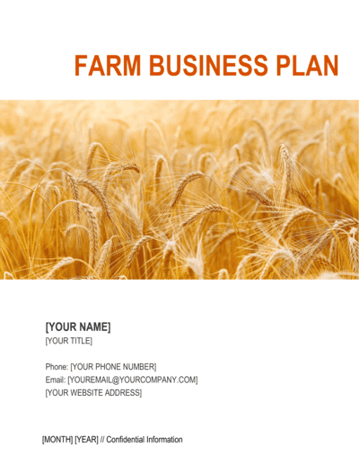 Business-in-a-Box's Farm Business Plan Template