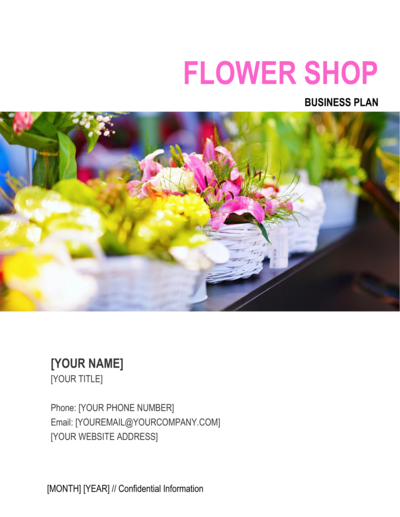 Business-in-a-Box's Flower Shop Business Plan 3 Template