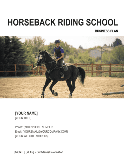 Business-in-a-Box's Horseback Riding School Business Plan Template