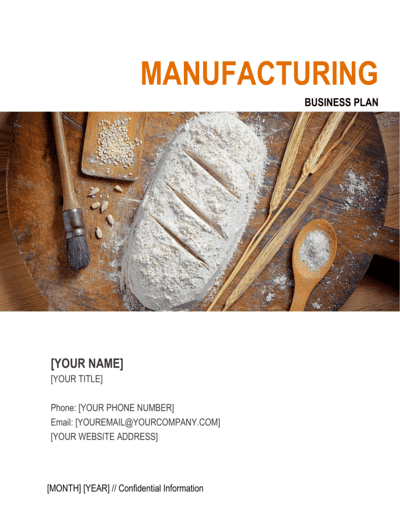 Business-in-a-Box's Manufacturing Business Plan 4 Template