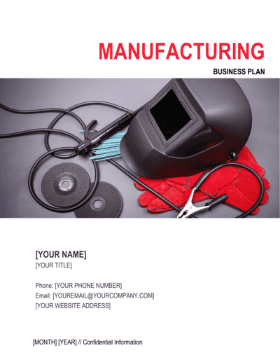 Business-in-a-Box's Manufacturing Business Plan Template