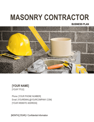 Business-in-a-Box's Masonry Contractor Business Plan Template