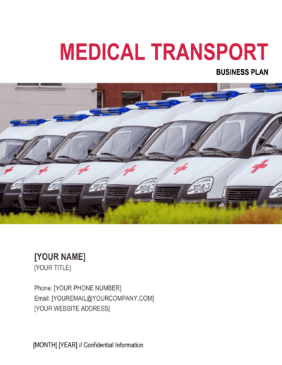 Business-in-a-Box's Medical Transport Business Plan Template