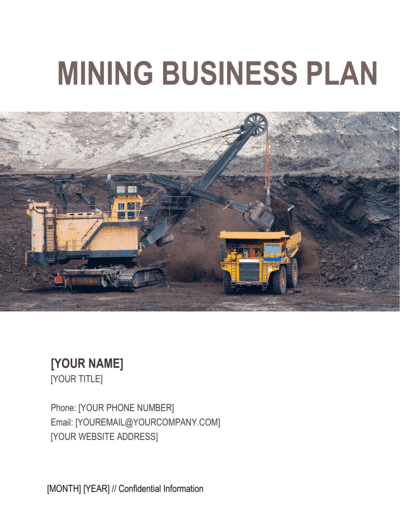 Business-in-a-Box's Mining Business Plan Template