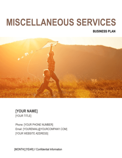 Business-in-a-Box's Miscellaneous Services Business Plan 2 Template