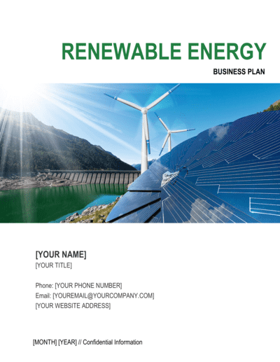 Business-in-a-Box's Renewable Energy Business Plan Template