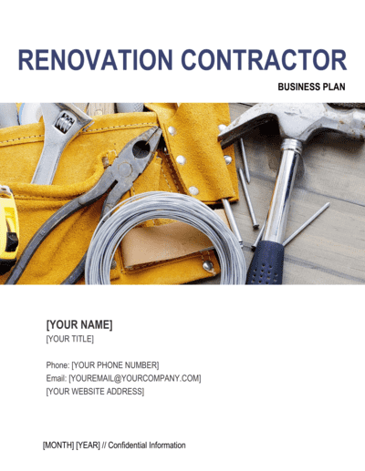 Business-in-a-Box's Renovation Contractor Business Plan Template