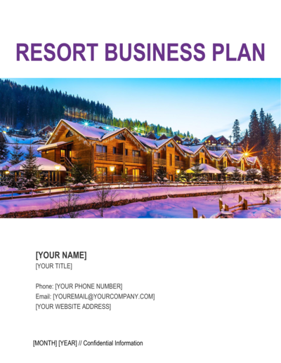 Business-in-a-Box's Resort Business Plan Template