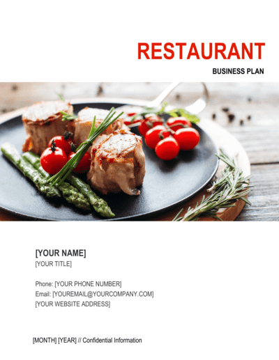 Business-in-a-Box's Restaurant Business Plan 2 Template