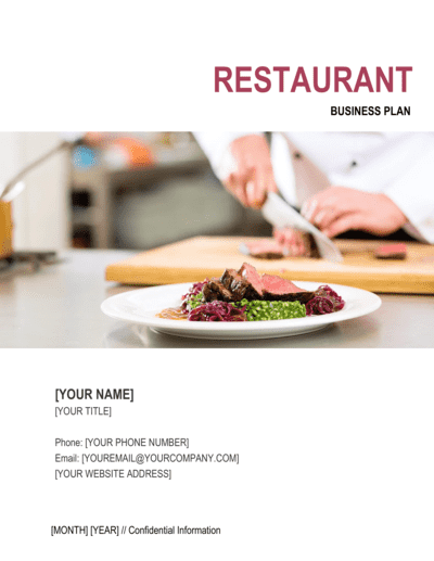 Business-in-a-Box's Restaurant Business Plan 3 Template
