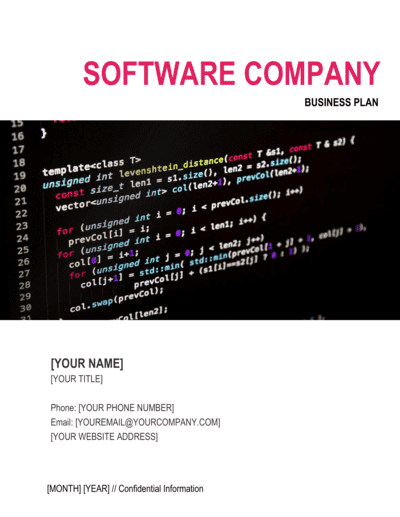 Business-in-a-Box's Software Company Business Plan Template