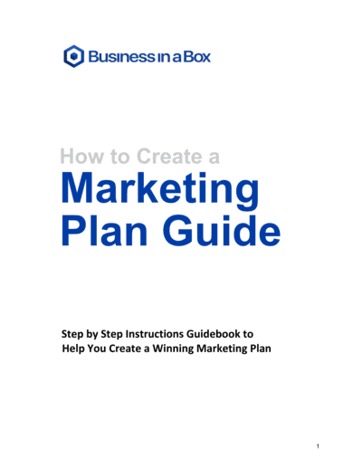 Business-in-a-Box's How to Create a Marketing Plan Guidebook Template