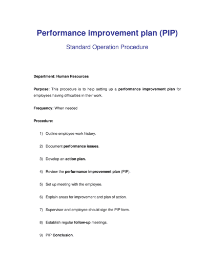 Business-in-a-Box's How to Create a Performance Improvement Plan Template