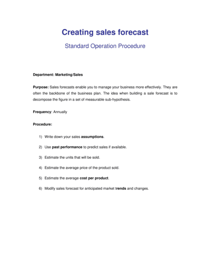 Business-in-a-Box's How to Create a Sales Forecast Template