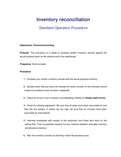 Business-in-a-Box's How to do Inventory Reconciliation Template