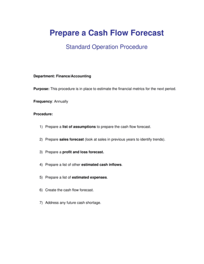 Business-in-a-Box's How to Prepare a Cash Flow Forecast Template