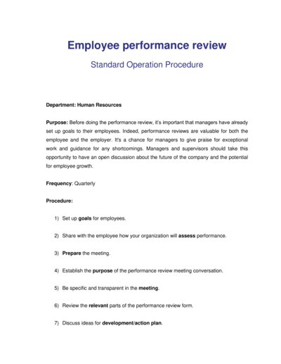 Business-in-a-Box's How to Review Employee Performance Template